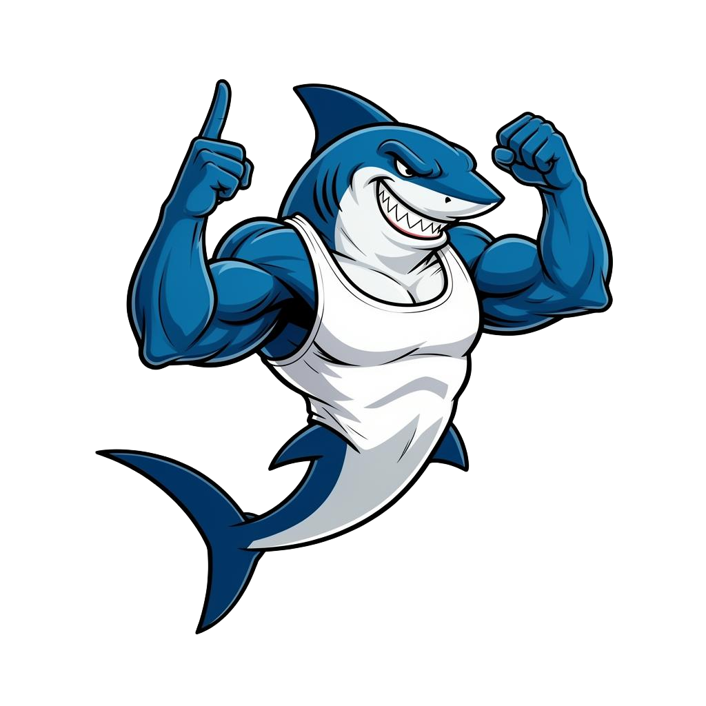 Big Fish bail bonds shark mascot